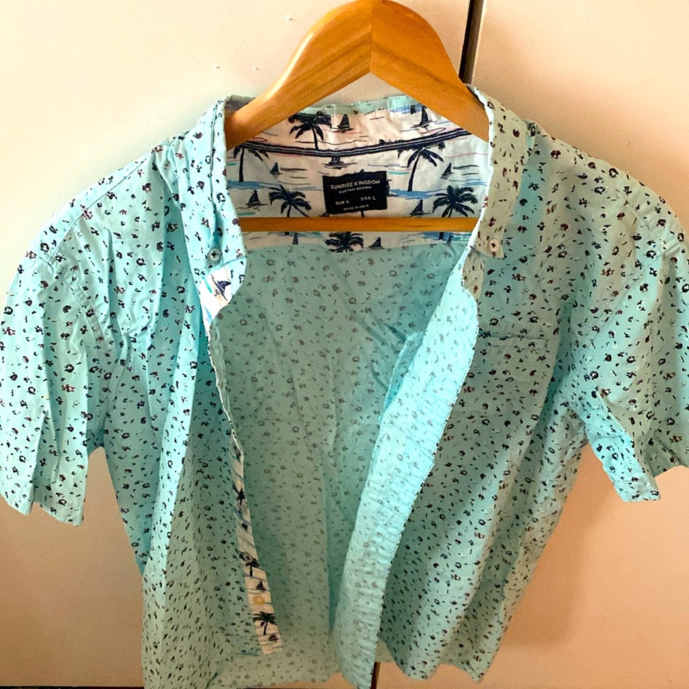 sunrise kingdom short sleeve casual button down